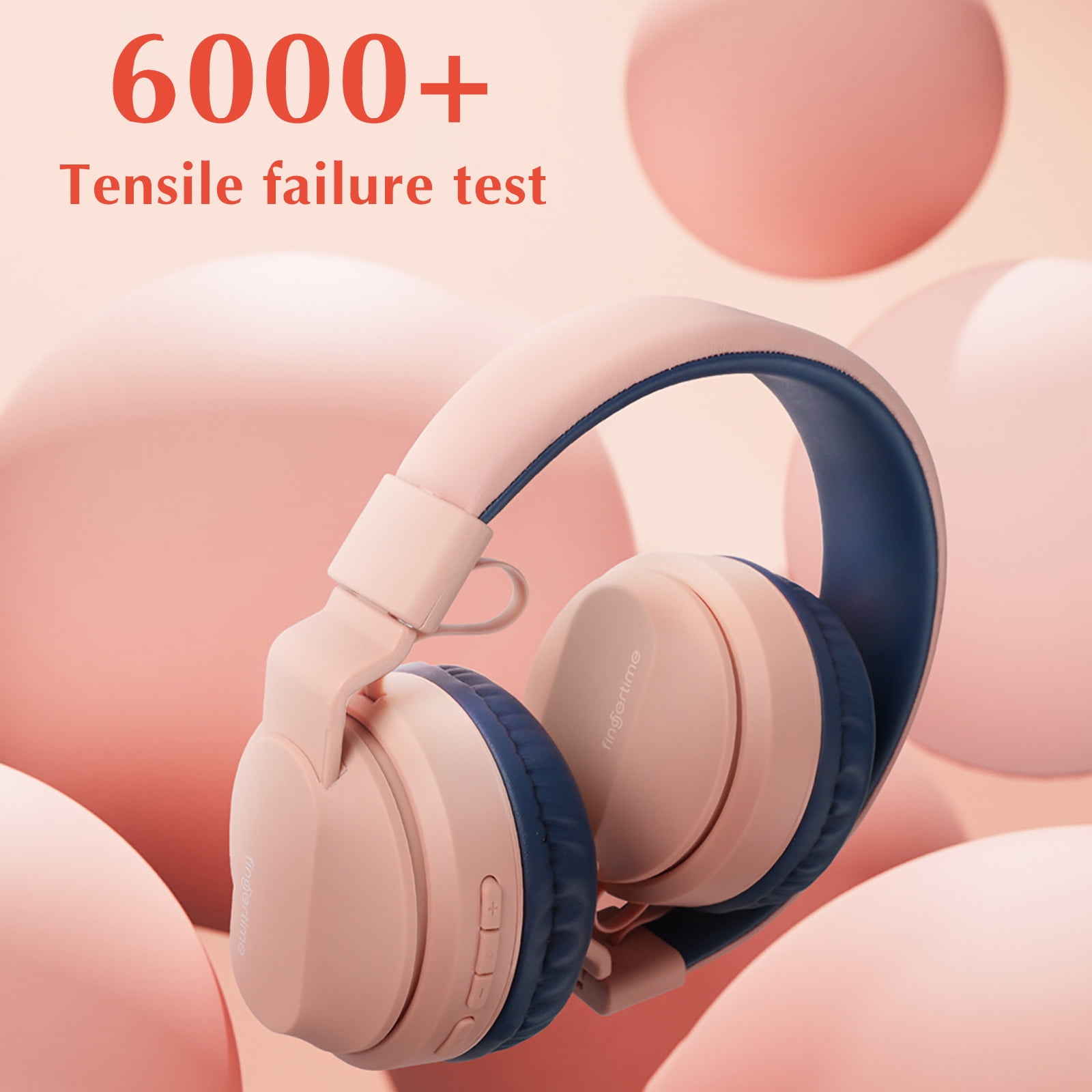 Wireless Headset with Mic for Work, Bluetooth Headset with AI Noise Cancelling Microphone, 65Hrs Working Time Wireless Headset with Microphone for Work from Home/PC/CallCenter/Computer/Laptop,Pink