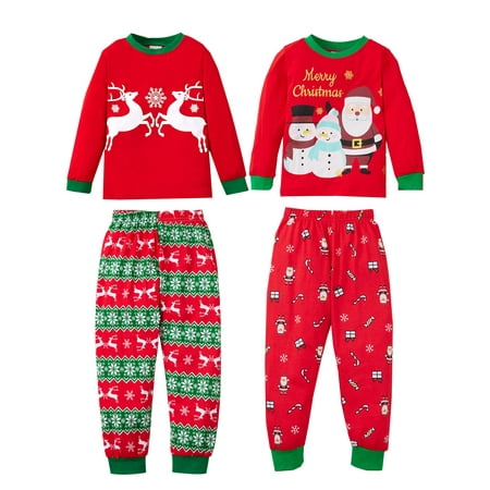 

Pajamas for 1-6T Boys Girls Christmas Sleepwear Xmas PJs 2 Pieces Pants Set