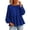 Blue, variant on Yigetop Women's Boat Neck Peplum Sweatshirt Lightweight Long Sleeve Loose Fit Casual Pullover Tops Blackish Green L