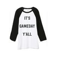thumbnail image 1 of Thread Tank Its Gameday Yall Unisex 3/4 Sleeves Baseball Raglan White Black Small, 1 of 4