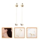 thumbnail image 3 of 1 par de aretes anti-perdidos Pendientes de mariposas con soporte de auriculares, 3 of 4