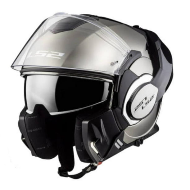 Casco Ls2 Valiant Abatible Para Moto Cromo Espejo Talla XXL LS2 FF399 Walmart en linea