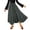 Gray, variant on Pleated Skirts for Women Midi Plus Size Flowy Patchwork High Low Skirt Elastic Waist Skirts Casual Summer Skirts