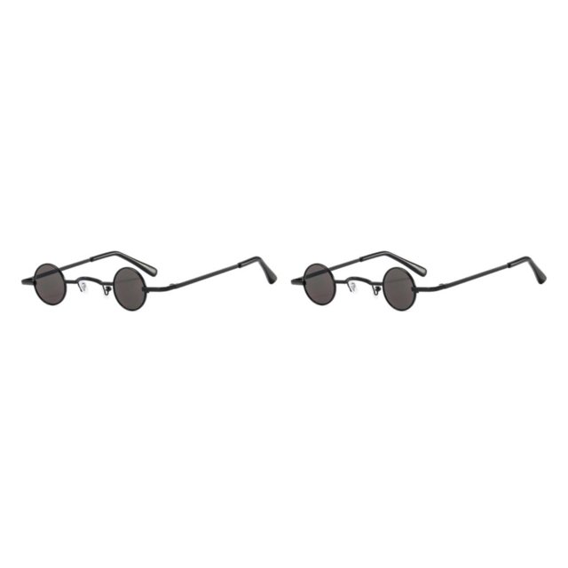 Sonducket Gafas de sol de metal con lentes AC a prueba de sol HD Reemplazo antiguo Gafas decorativas de moda fáciles de combinar Gafas tipo 6 2piezas
