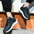 thumbnail image 5 of Mens Shoes,Elevator Casual Sneakers Lightweight Breathable Mesh Trainers Lace Up Sports Footwear With Hidden Lift Heel Height Increase,Shoes for Men,Dark Blue,6.5, 5 of 6