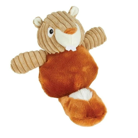 Dog Toys Wild Country Plush Squeaker Animals Cute Fat Bodies and Dangling Tails (Squirrel)