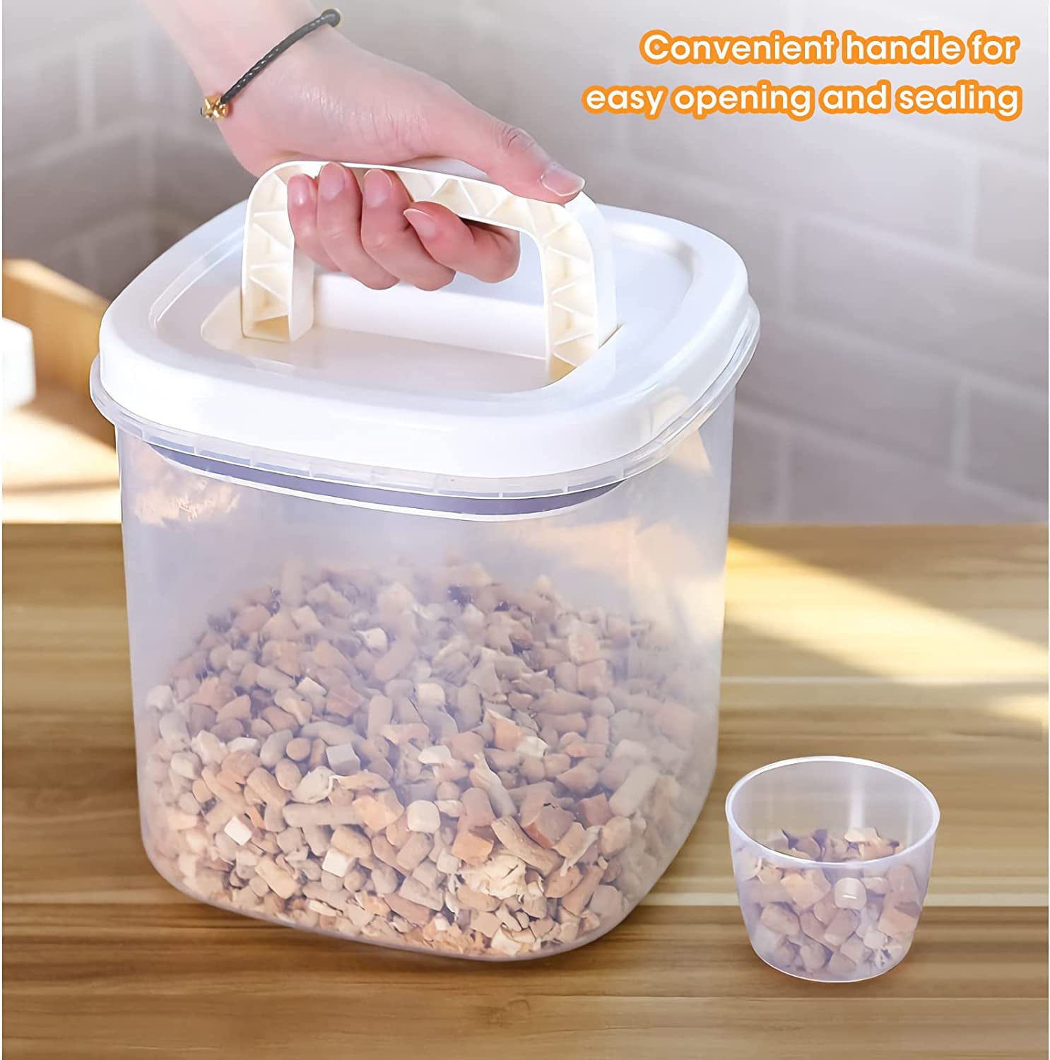 Kitchen Flour Storage Box Large Iron Household Rice Barrel Insect Proof  Moisture Proof Grain Snack Hs