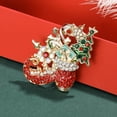 thumbnail image 6 of Christmas Boot Rhinestone Brooch Pin Crystal Christmas Tree Lucky Star Snowflake Candy Cane Enamel Pins Dainty Festive Jewelry Gifts for Women, 6 of 7