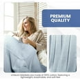 thumbnail image 6 of Linteum Textile 100% Cotton Leno Weave Blanket (Ice Grey, Twin) 66x90 Inches, 6 of 8