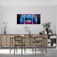 thumbnail image 3 of Erosebridal Gamer 3 Piece Canvas Wall Art 12"x16"x3pcs Gaming Office Wall Decorations Artwork Posters Modern Game Console Controller Bathroom Wall Art Joystick Room Decor Purple Blue, 3 of 5