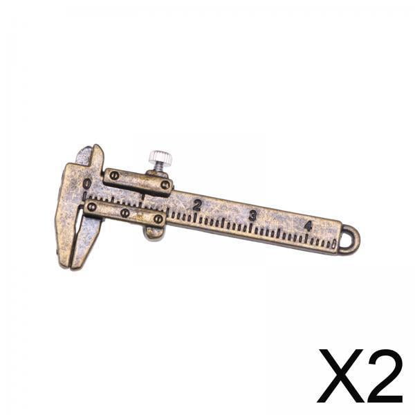 Regla en miniatura,Casa de muñecas Vernier Caliper Accesorios para casa de muñecas,Suministros de decoración de regla en miniatura para casa de muñecas,Juego de simulación para niños
