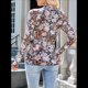 thumbnail image 4 of Top de Larga con Encaje Floral y Cuello Alto para Mujer Floral Negro L, 4 of 8