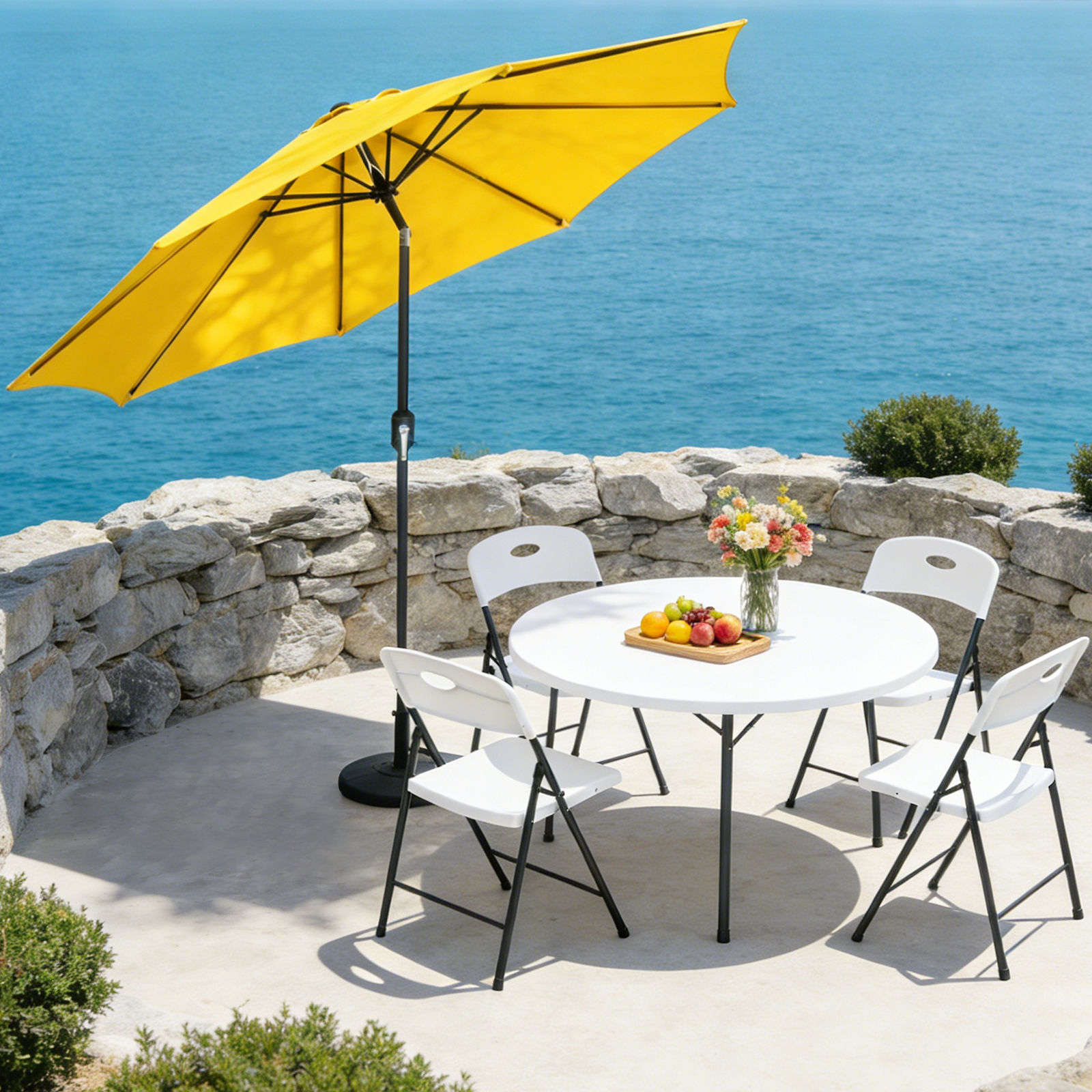 HaiNova 9ft Market Patio Umbrella with Push-Button Tilt photo 2