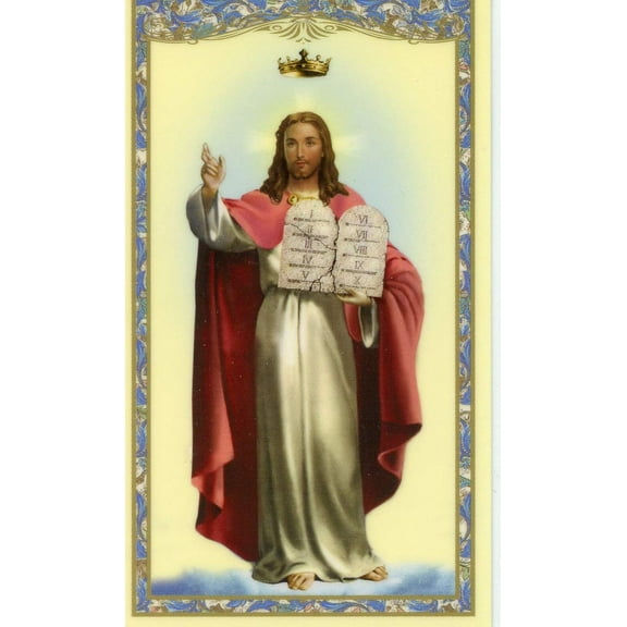 The Ten Commandments holy card - laminated - Pack of 25