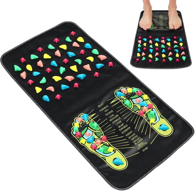 Minkissy 1Set Foot Massager Tool Foot Stone Pad Assorted Color PP for Tension Release