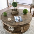 thumbnail image 2 of Furniture of America Tanenbaum 1-Shelf Coffee Table, Oak, 2 of 8