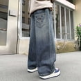 thumbnail image 7 of JUMEYU Baggy Jeans for Boys Kids Big Kid Casual Jeans Elastic Denim Pants Size 9-10 (Blue,9-10 Years), 7 of 7