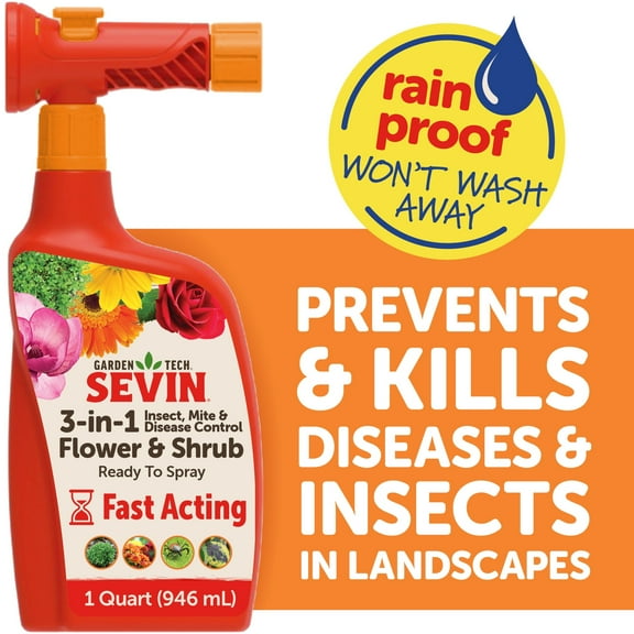 Sevin® 3-In-1 Insect, Mite & Disease Control Flower & Shrub Ready to Spray, 32 oz.