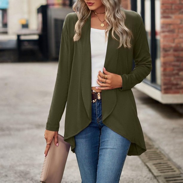 Pntutb moda mujer manga larga Color sólido cárdigan suelto top chaqueta de punto liquidación Pntutb Pntutb-1418