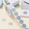 thumbnail image 3 of 1 rollo de 500 etiquetas autoadhesivas de regalo en blanco con purpurina, etiquetas adhesivas redondas., 3 of 4
