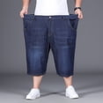 thumbnail image 2 of Men’s Large Size Denim Shorts Cotton Vintage Outdoor Casual Daily Jeans, 2 of 9