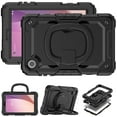 thumbnail image 2 of Case for Lenovo Tab M8 4th Gen 2024/2023 (TB-301FU, TB-300FU), 360 Rotating Stand Handle Pencil Holder Shoulder Strap Heavy Duty Shockproof Cover, Black, 2 of 7