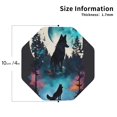 thumbnail image 2 of KLL Drink Coasters Set Octagon of 4,PU Leather Absorbent Coasters Set Decorative Coffee Cup Coasters Housewarming Gift for Home Decor-Artistic Moon Valley Wolf, 2 of 5