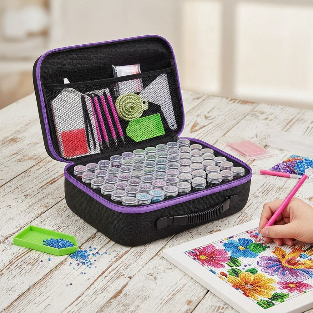 Hzzsbu EVA Diamond Art Storage Container with Tools 33x23cm