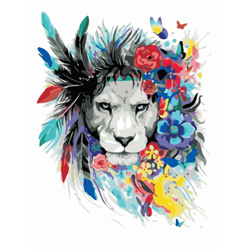 Diy Modern Abstract Watercolor Oil Painting Animal Wall Decor Walmart Com Walmart Com