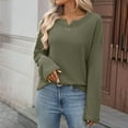 thumbnail image 5 of Ounisa Womens Sweaters Casual Drop Shoulder Long Sleeve V Neck Pullover Tops Trendy Fall Fashion Clothes 2025, 5 of 6
