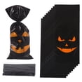 thumbnail image 2 of Ouuluon Festive Clear Halloween Treat Bags, 5x11 inch 50 Pack with Closures for Snacks Party Favors Gift Giving, 2 of 7