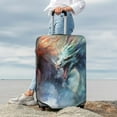 thumbnail image 5 of Cauagu Ink Style Wave Dragon Print Travel Luggage Cover,Travel Dust-proof Suitcase Cover Softside Suitcase Protector for 18-32inch,Not Included Suitcase, 5 of 8