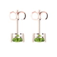 thumbnail image 4 of 1.0 Ct Heart Cut Studs Green Natural Peridot 14K Rose Solid Solid Gold Everyday Dainty Earrings Push Back, 4 of 7
