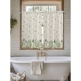 thumbnail image 4 of Spring Botanical Living Room Curtains 2 Panel, Rustic Pastoral Daisy Leaves Burlap Cafe Window Treatment, Farmhouse Bedroom Bathroom Kitchen Curtains Drapes 104"x45", 4 of 6