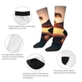 thumbnail image 3 of Picia Hawaiian Sunset Beach Print Athletic Socks for Men & Women – Cushioned Moisture-Wicking Crew Socks for Sports, Running, and Training, Soft & Breathable Size 5-11, 3 of 6