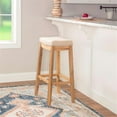 thumbnail image 2 of Linon Claridge Bar Stool Natural Padded Seat Acacia Wood Frame in Rustic Brown, 2 of 14