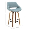 thumbnail image 3 of Fabrico Mid-Century Modern Counter Stool by LumiSource, 3 of 9