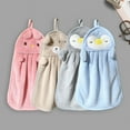 thumbnail image 6 of Kiskick Absorbent Hand Towels Cartoon Hand Towels Sure Here's A Product Title for Listing 1/4pcs Kids Microfiber Hand Towels with Hanging Rope Absorbent, 6 of 8