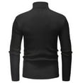 thumbnail image 3 of Bcfgryg Men Solid Color High Neck Dough Sweater Casual Loose Fashion Comfortable Trend Business Sweater Men Sweaters Black L, 3 of 4
