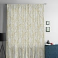 thumbnail image 5 of Yellow Branch Semi Sheer Curtains Drapes for Living Room,Bedroom,French Doors Window 45 Inches Long,Spring Summer Pastoral Botanical Aesthetics Rod Pocket Chiffon Curtain Drapery Voile Drape Panel, 5 of 6
