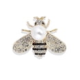 thumbnail image 1 of Alfileres de solapa de abeja de miel para mujer, regalo de moda con temática de insectos de cristal para cumpleaños, citas, fiesta, aniversario, perla de imitación, 1 of 5