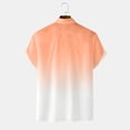 thumbnail image 3 of toraway Mens Shirts Button down Mens Summer Short Casual Style Beach Shirt Gradient Solid Color Loose Shirt M, 3 of 3