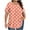 Orange, variant on Up to 70% Off! Xuniizn Plus Size Tops for Women Summer Casual Loose Spotted Printed Round Neck Short Sleeve Shirts Breathable Holiday Bloouse
