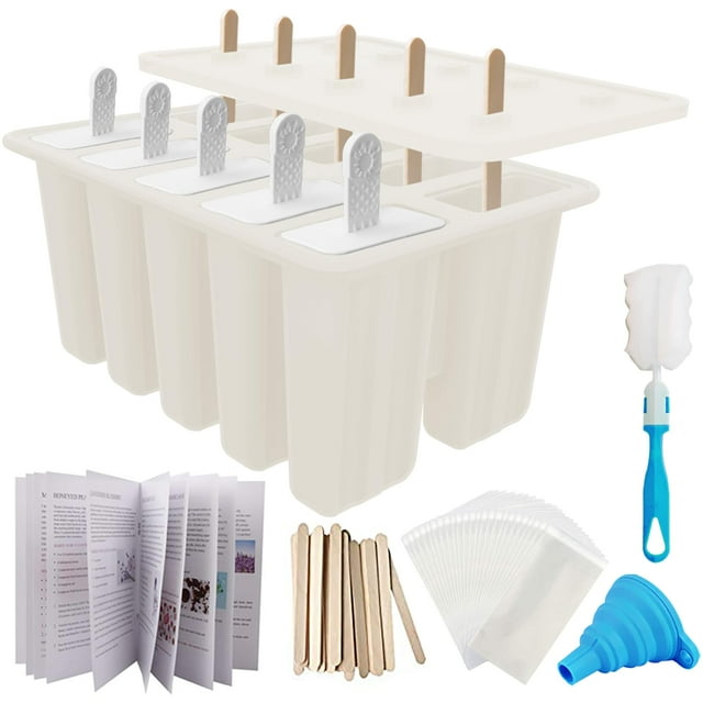 Moldes para helados Miaowoof, hechos en casa, 10 cav, de silicona sin BPA