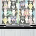 thumbnail image 1 of MKHERT Cute Cats For Children Window Curtains Kitchen Curtain Room Bedroom Drapes Curtains 26x39 inch, 2 Piece, 1 of 3