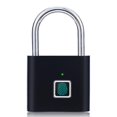thumbnail image 1 of Cerradura inteligente con puerta recargable USB de plata negra, candado de huellas dactilares, candado rápido de aleación de zinc, metal de alta identificación, cerradura de seguridad Feliz Sencillez, 1 of 5