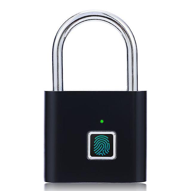 Cerradura inteligente con puerta recargable USB de plata negra, candado de huellas dactilares, candado rápido de aleación de zinc, metal de alta identificación, cerradura de seguridad Feliz Sencillez