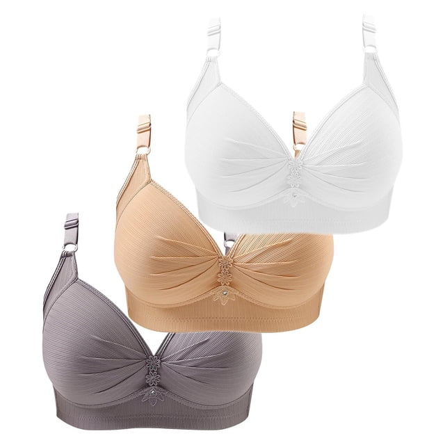 Ploknplq Bras for Women,Wireless Bra,Breathable Bras for Women,Thin Laceless Brater Buckle Bra Vest Bralette Wireless Bra,Bralettes for Women,Bras for Women No Underwire Light Blue 5XL
