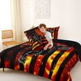 thumbnail image 4 of Erosebridal Fire Tennis USA Flag Queen Comforter Set, Sport Bedding Comforter Set for Men and Boys, Black Reversible 3-Piece, 1 Comforter and 2 Pillowcases, 4 of 6