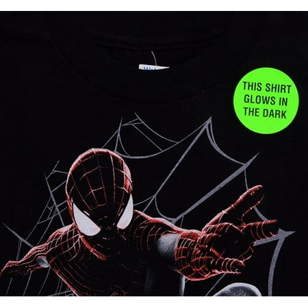 Spider-Man - Marvel Spiderman Black Shine Boys' Graphic Tee - Walmart ...